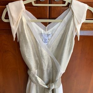 Charlotte Ronson Silk Metallic Mini Dress